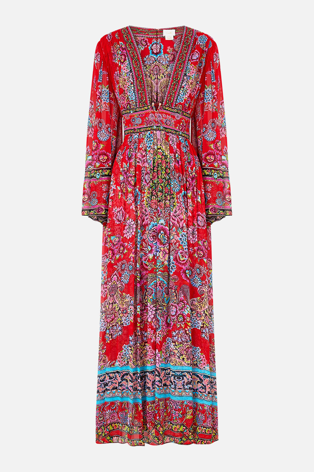 The CAMILLA HARDWARE DETAIL LONG SLEEVE DRESS ARTISANS OF ANATOLIA in our  print.