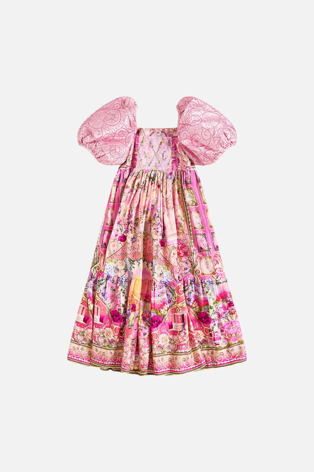 KIDS MIDI DRESS WITH PUFF SLEEVE 12-14 TOTALLY OZMOPOLITAN