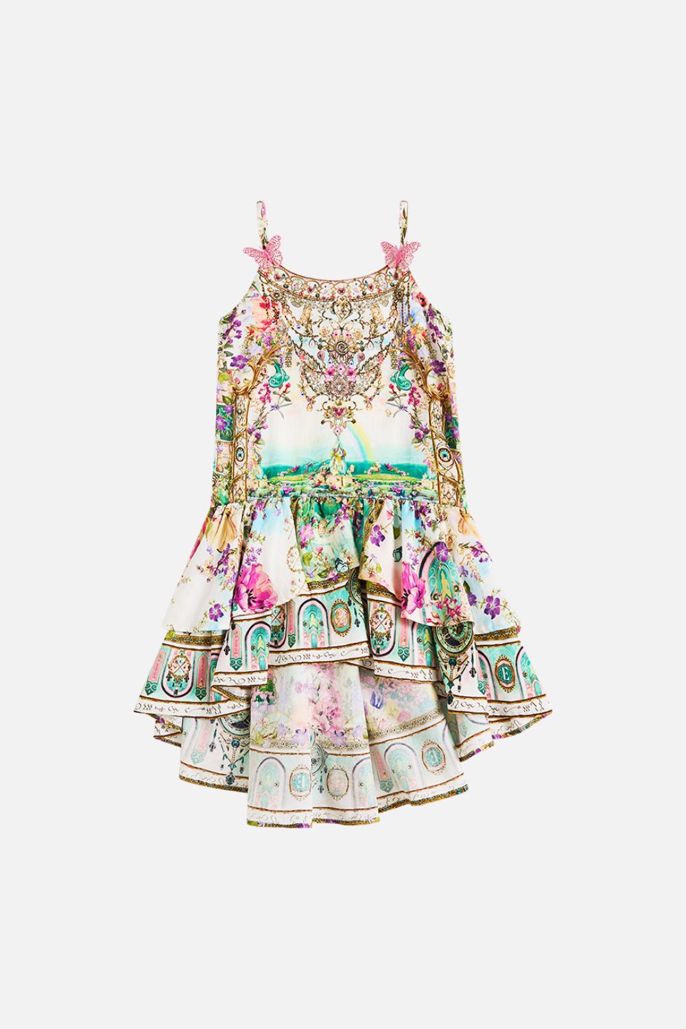 KIDS TIERED HI-LO PARTY DRESS 12-14 MUNCHKINLAND