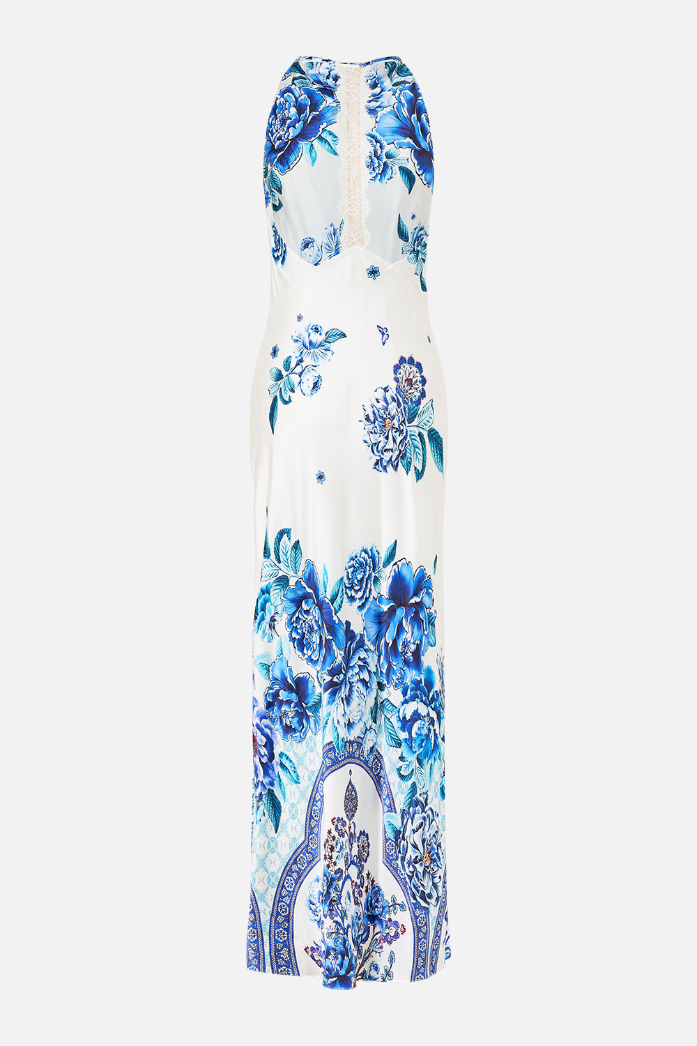 HALTER SLIP DRESS WITH LACE STRAP A CERAMIC GARDEN