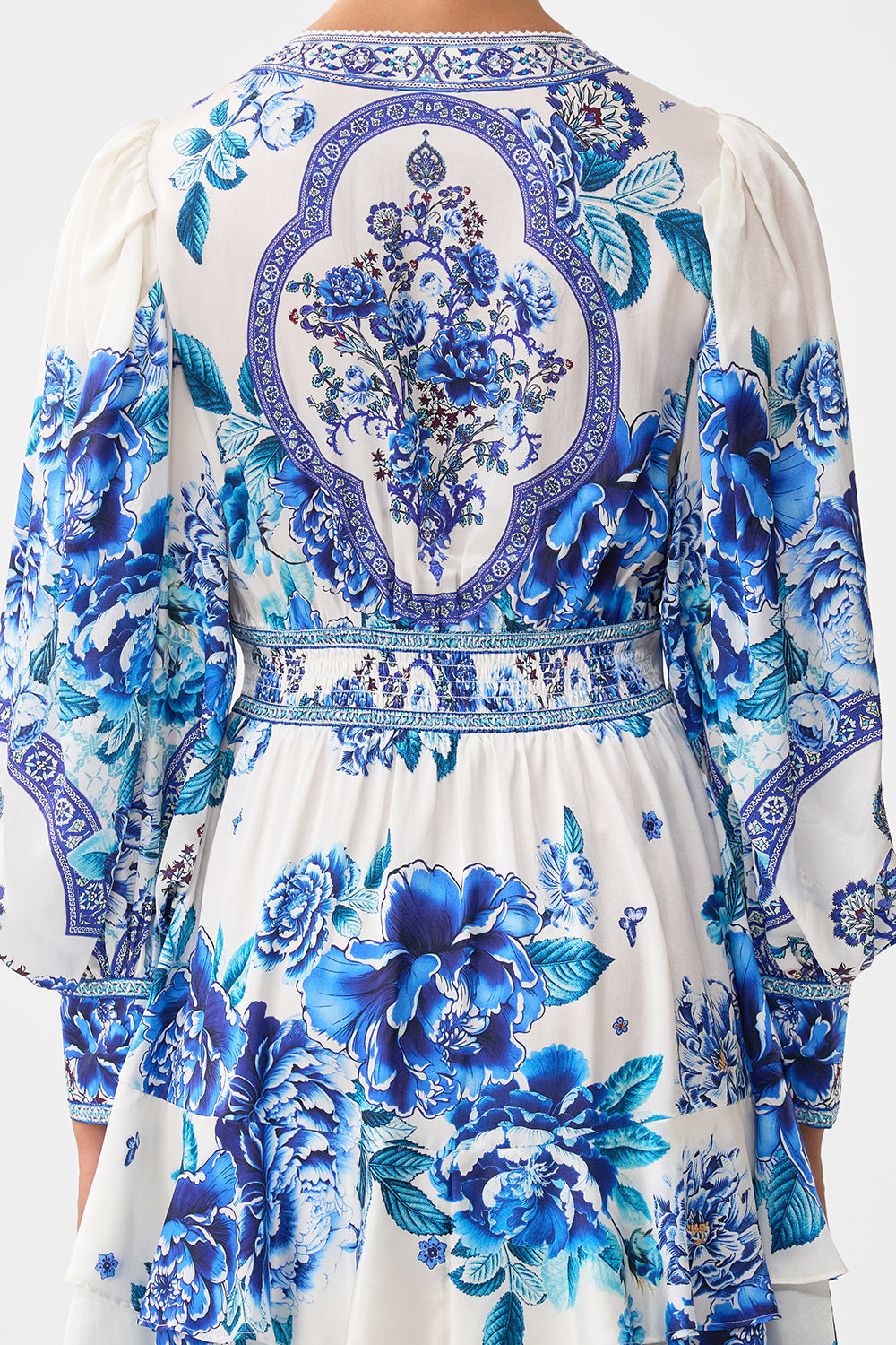 BUTTON FRONT FRILL DRESS A CERAMIC GARDEN