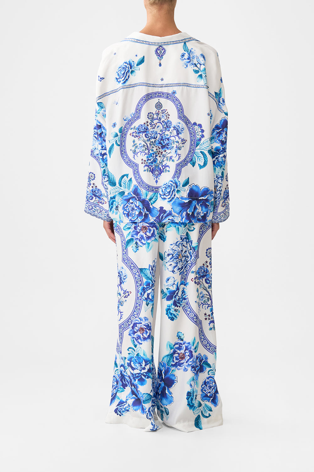 CROPPED RELAXED SHIRT A CERAMIC GARDEN