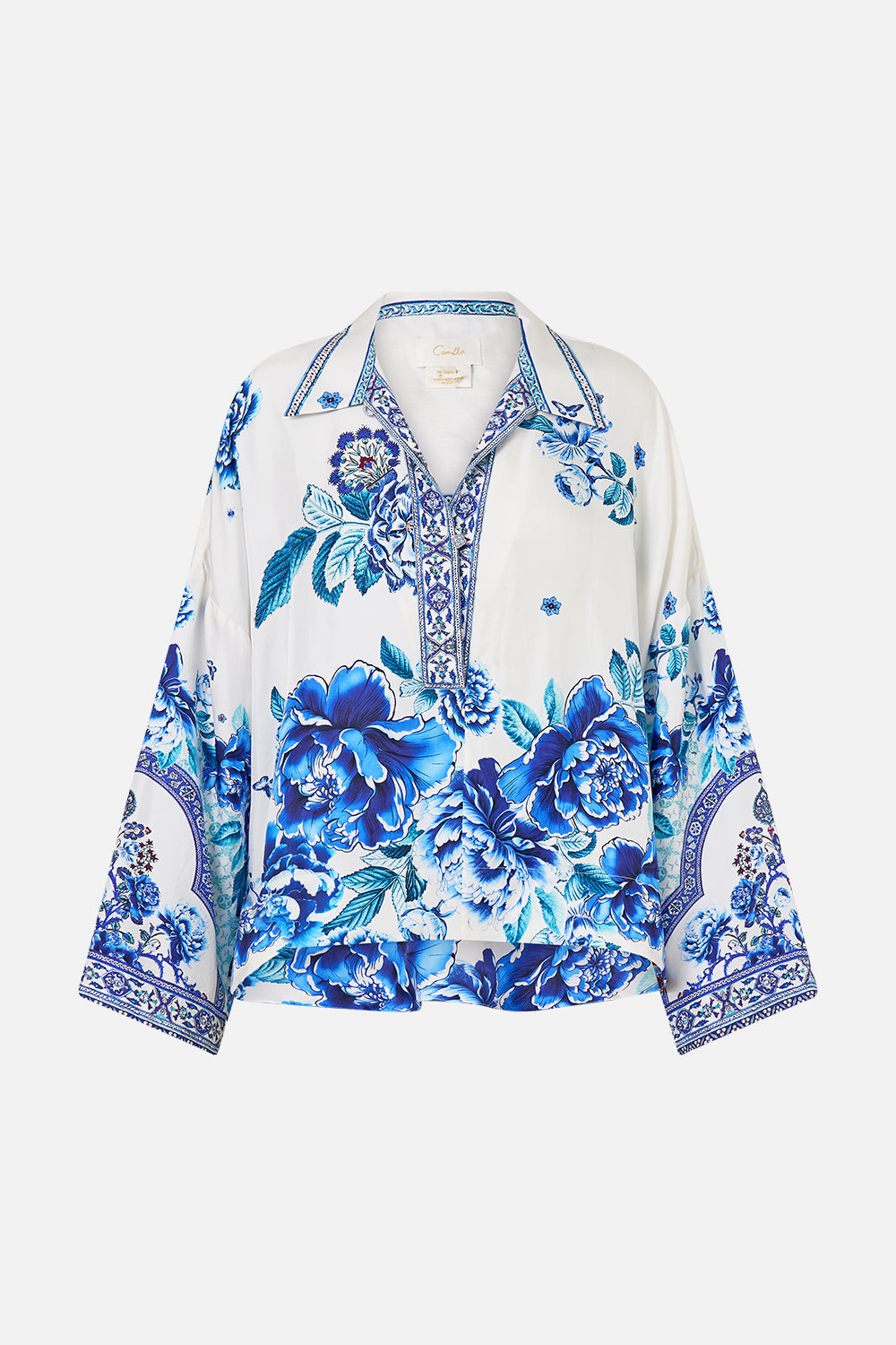 CROPPED RELAXED SHIRT A CERAMIC GARDEN