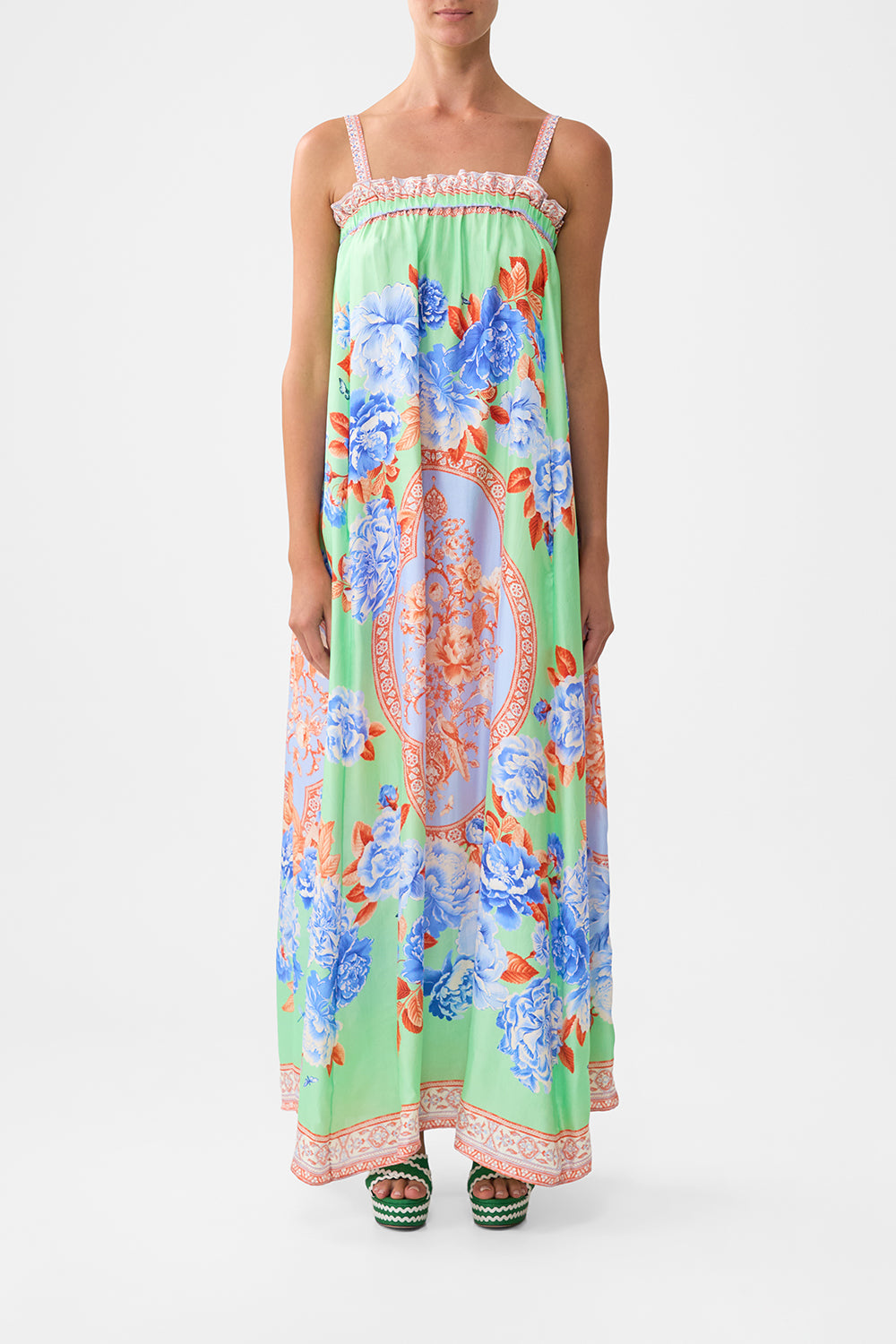 The CAMILLA wide strap sundress from our print Topkapi pop
