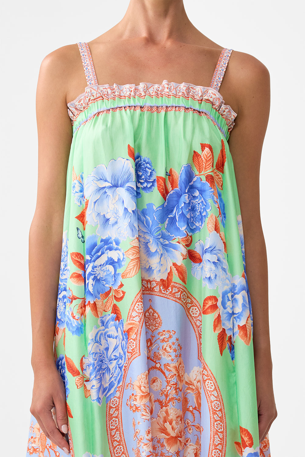 The CAMILLA wide strap sundress from our print Topkapi pop