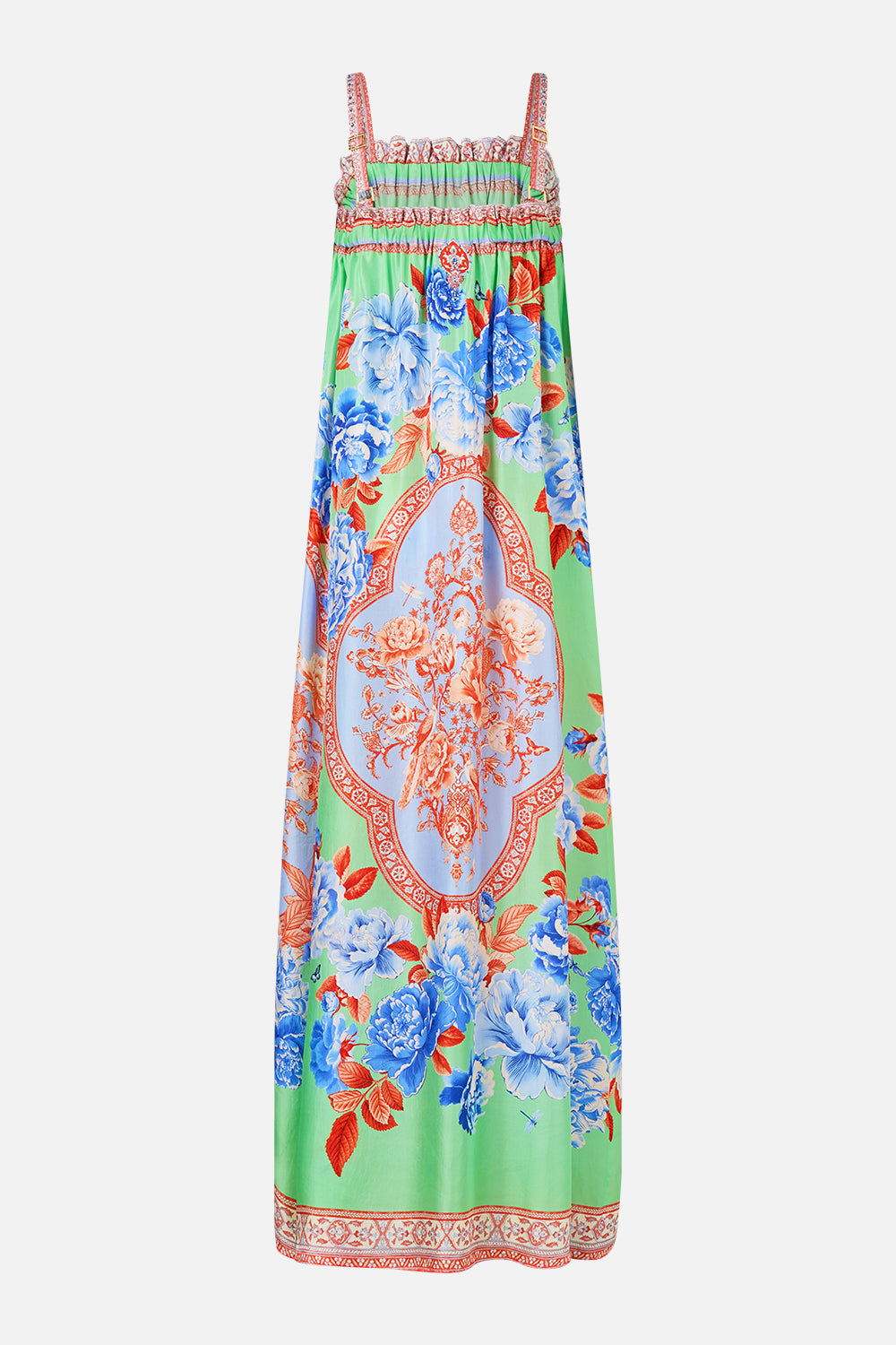 The CAMILLA wide strap sundress from our print Topkapi pop, back product view