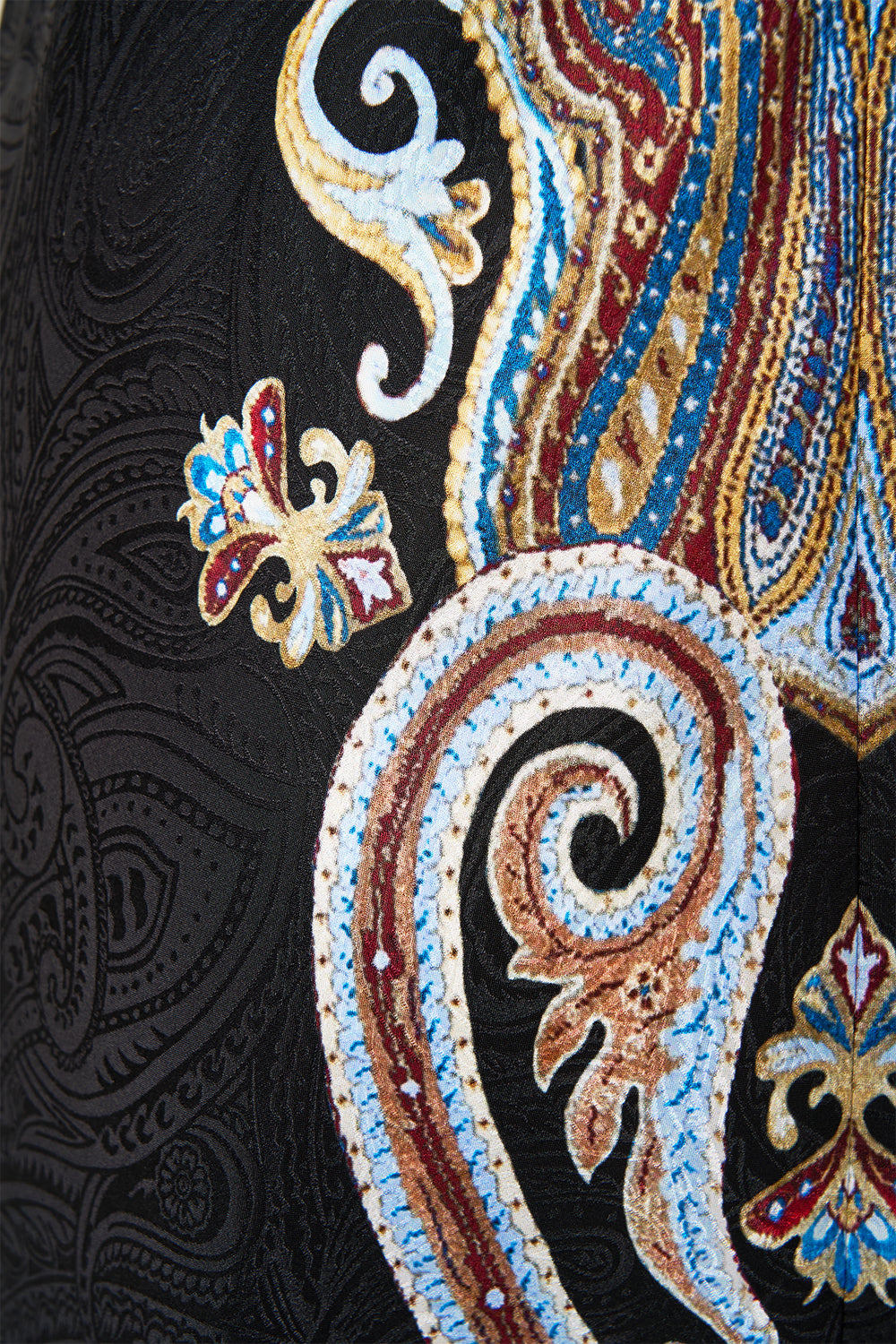 The CAMILLA LACE SPLICE BIAS LONG DRESS ISTANBUL ANIMALIA in our  print.