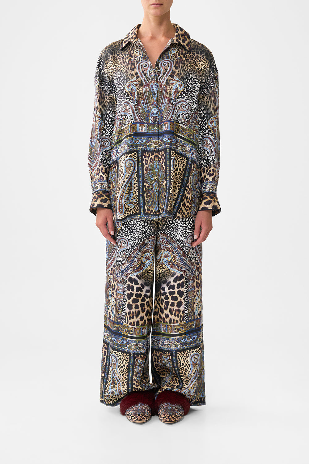 The CAMILLA OVERSIZED SHIRT ISTANBUL ANIMALIA in our ISTANBUL ANIMALIA print.