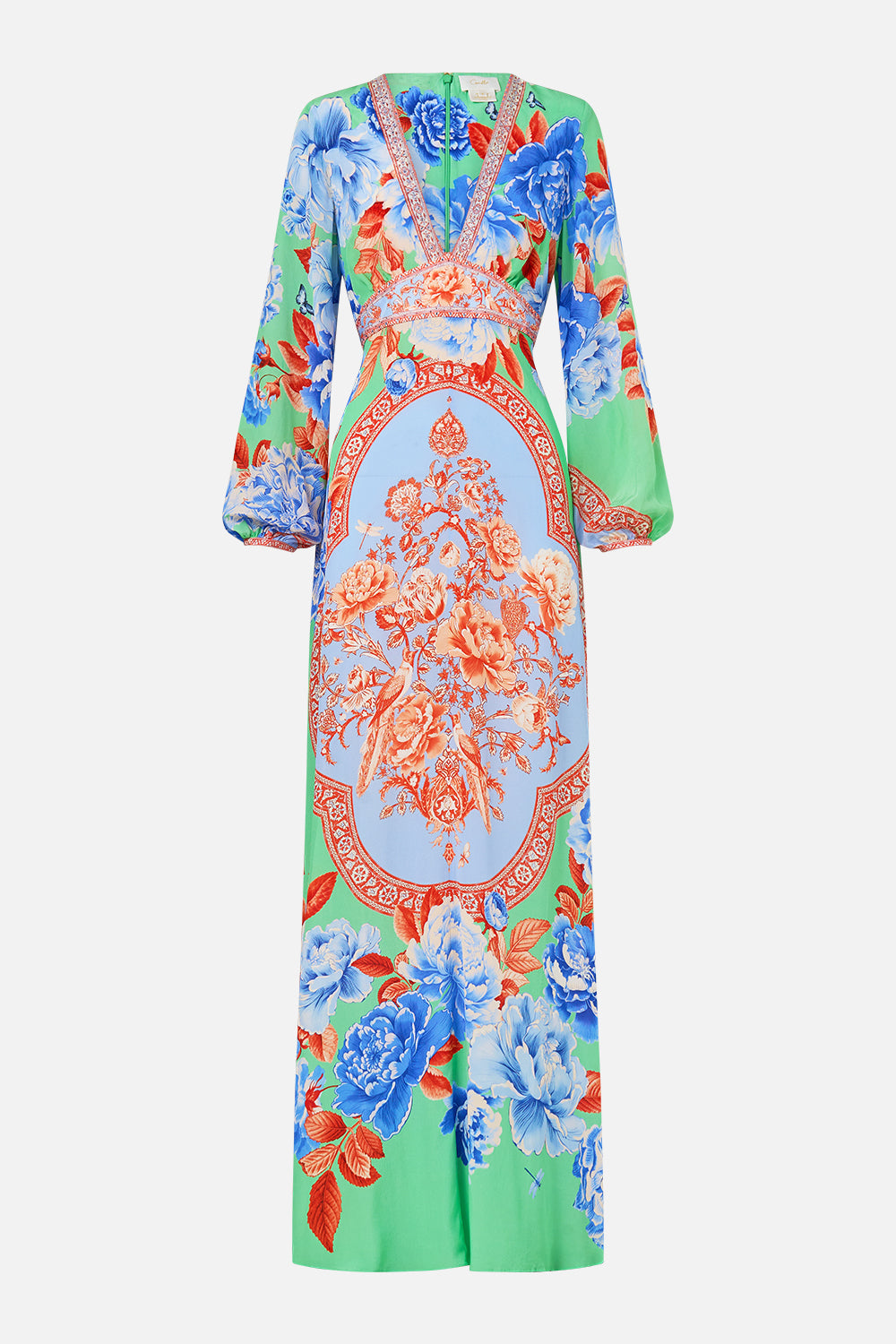 PRINTED LANTERN SLEEVE DRESS TOPKAPI POP