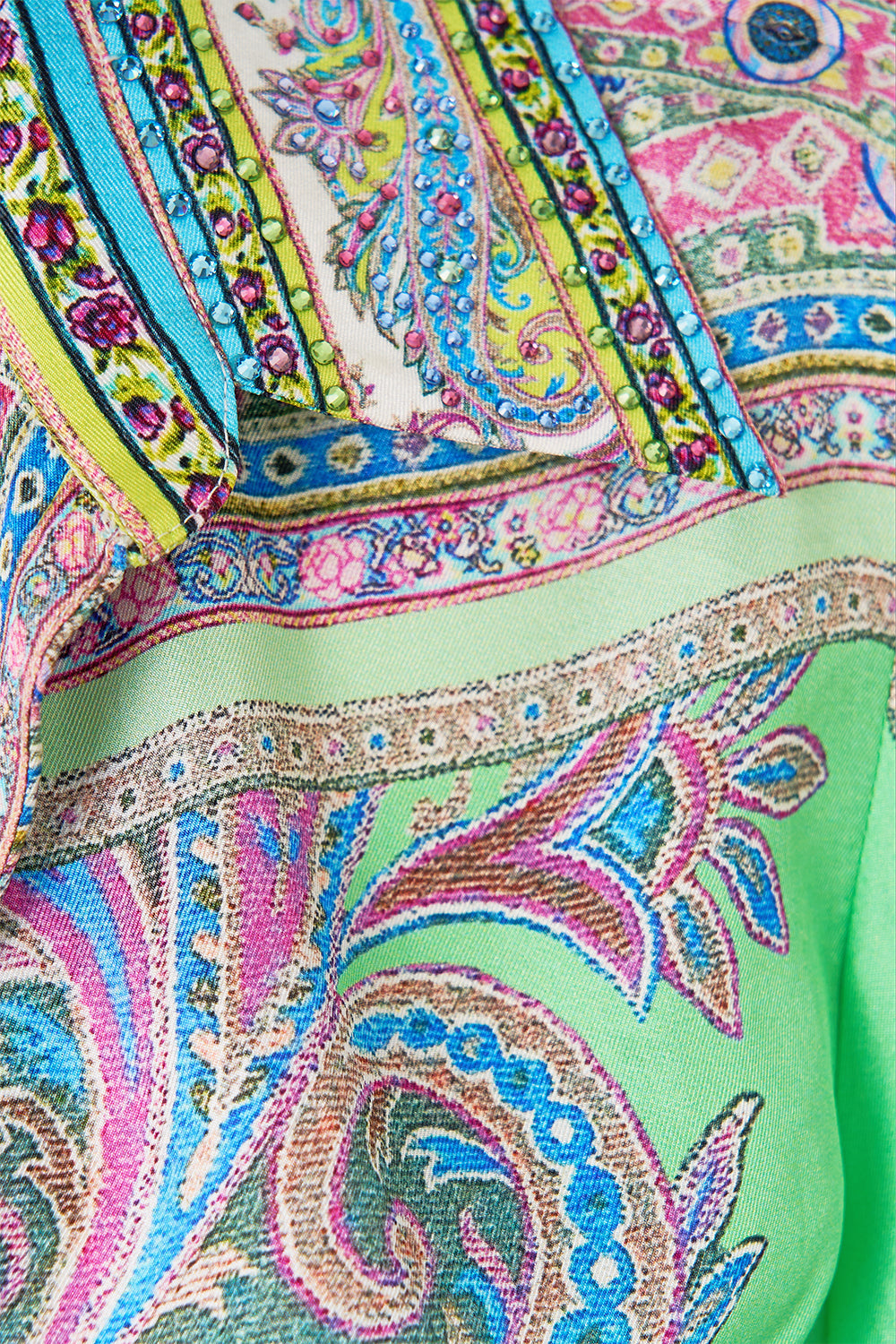 The CAMILLA cropped wrap shirt from our print magic carpet ride