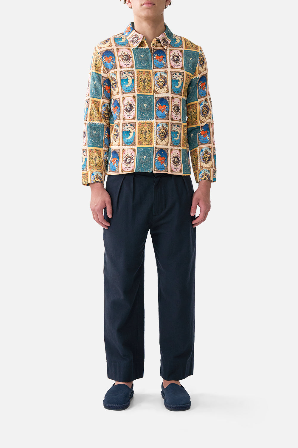 PATCHWORK CROP ZIP THROUGH JACKET HOUSE OF HOROSCOPES