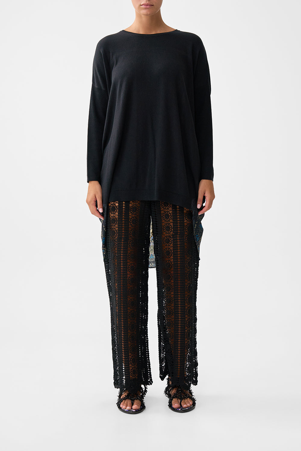 The CAMILLA long sleeve jumper with print back from our print song of the solstice