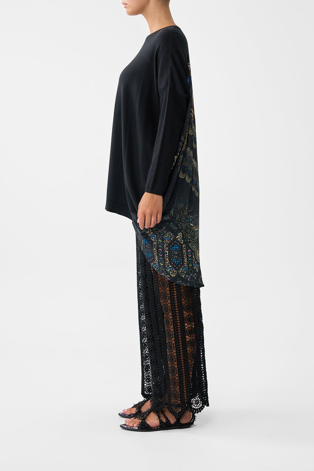 The CAMILLA long sleeve jumper with print back from our print song of the solstice