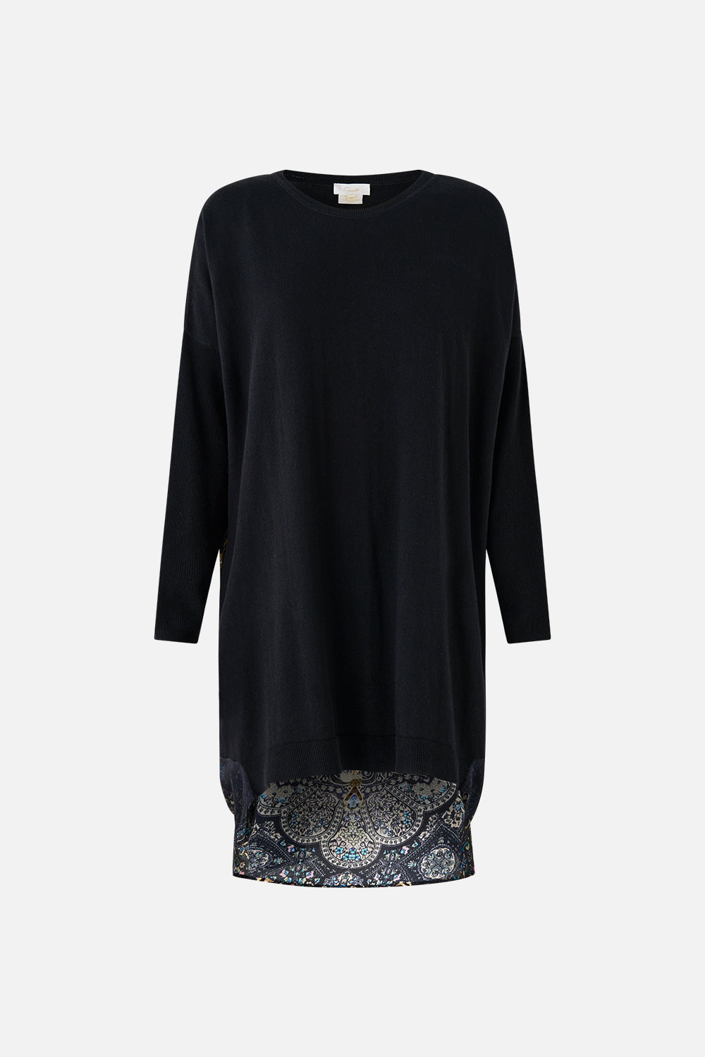 The CAMILLA long sleeve jumper with print back from our print song of the solstice, front product view