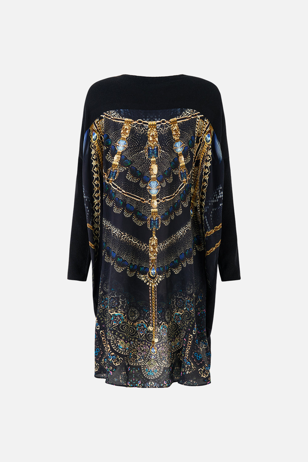 The CAMILLA long sleeve jumper with print back from our print song of the solstice, back product view