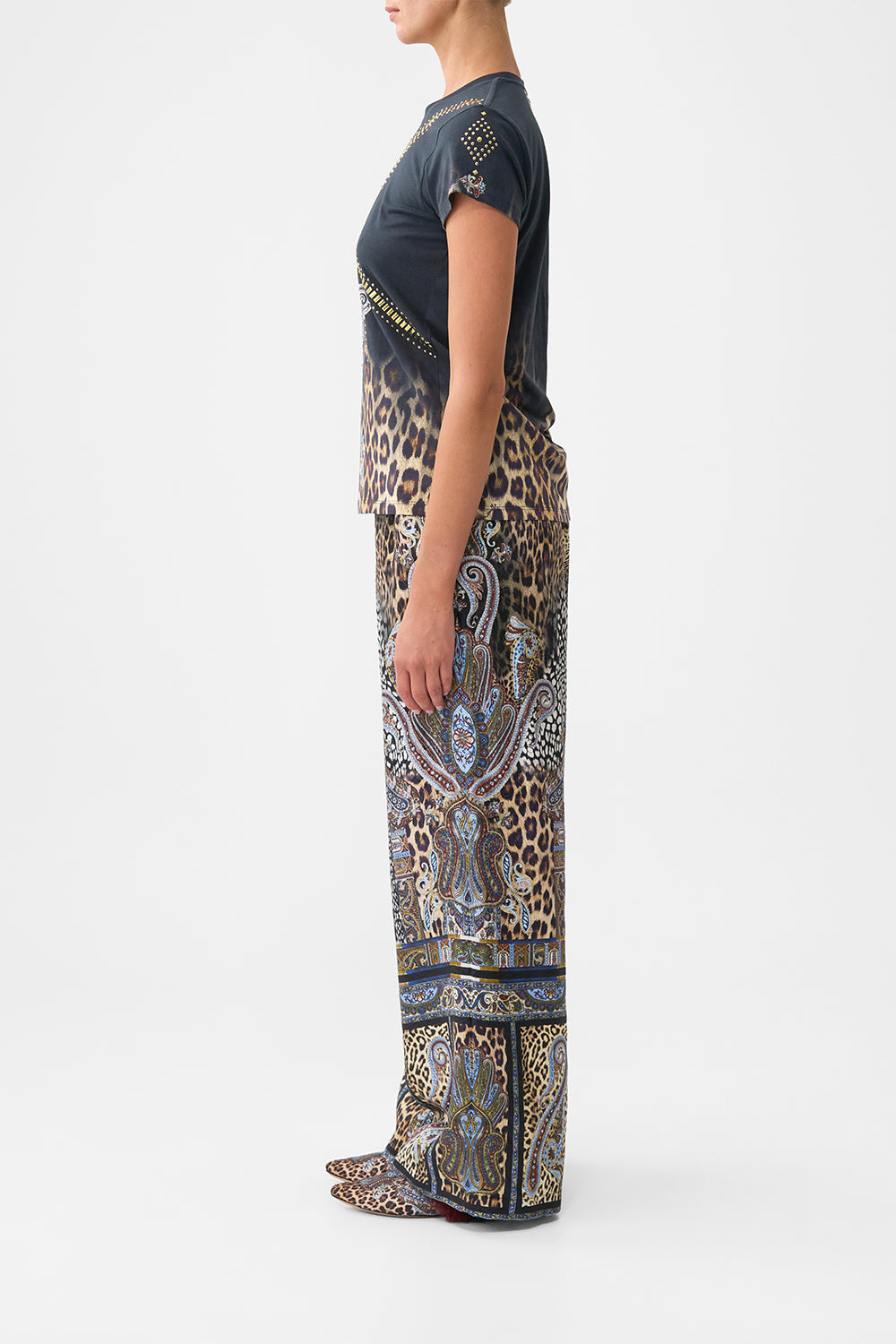 SLIM FIT ROUND NECK T-SHIRT ISTANBUL ANIMALIA