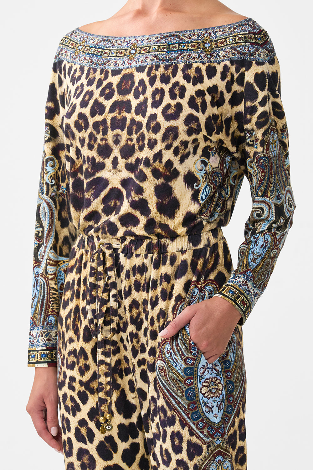 The CAMILLA LOUNGE JERSEY JUMPSUIT ISTANBUL ANIMALIA in our  print.