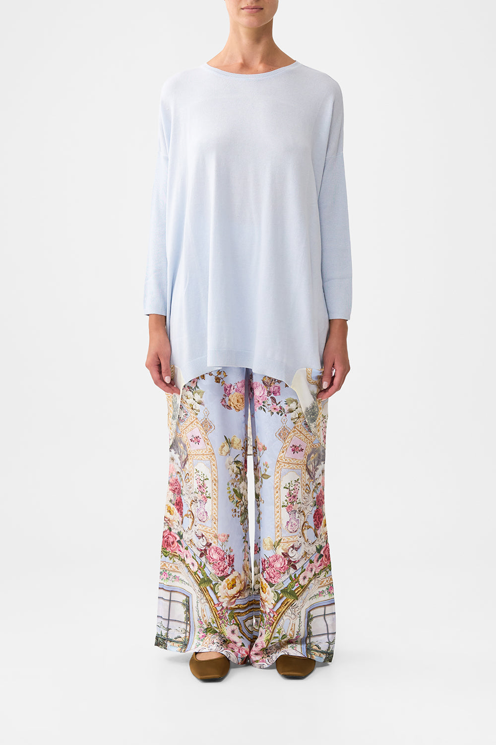 LONG SLEEVE JUMPER WITH PRINT BACK TILED IN TIME