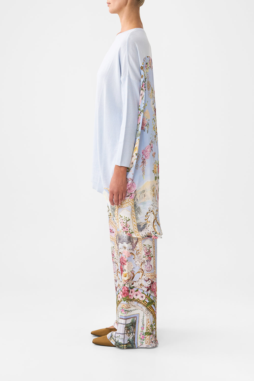 LONG SLEEVE JUMPER WITH PRINT BACK TILED IN TIME