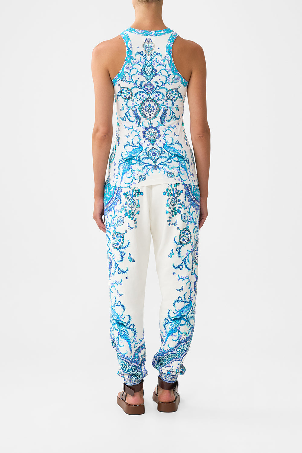 The CAMILLA JERSEY TANK TOP ISNIK LULLABY in our  print.