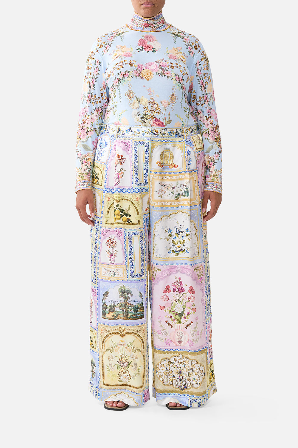 WIDE LEG WAISTED PANT BOTANICAL BALLADS