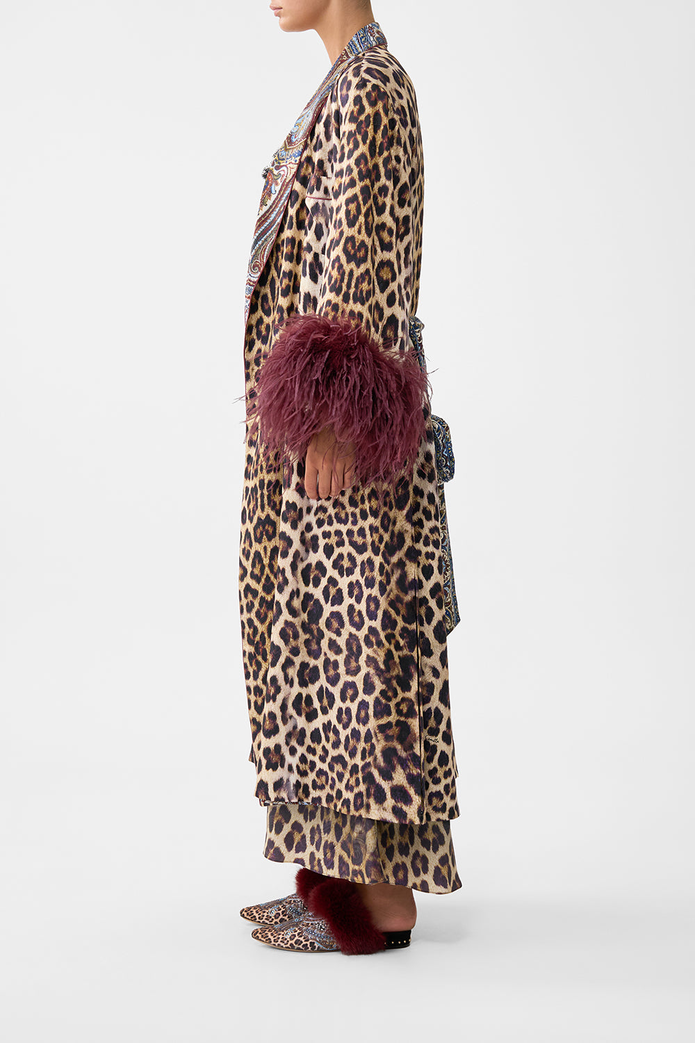 LONG ROBE WITH FLARED SLEEVE ISTANBUL ANIMALIA