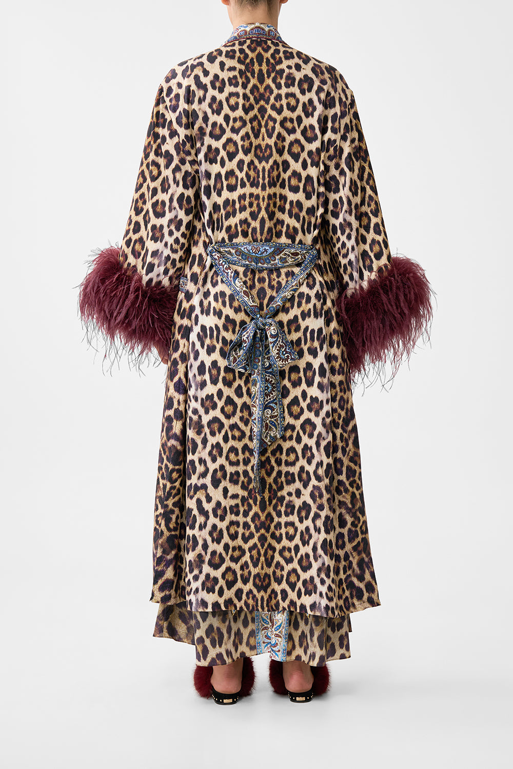 LONG ROBE WITH FLARED SLEEVE ISTANBUL ANIMALIA