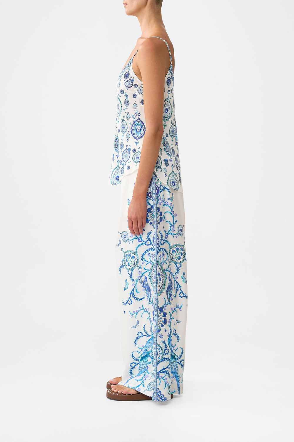 The CAMILLA v-neck bias cami from our print Isnik lullaby