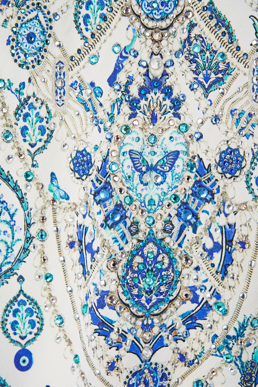 The CAMILLA V-NECK BIAS CAMI ISNIK LULLABY in our  print.