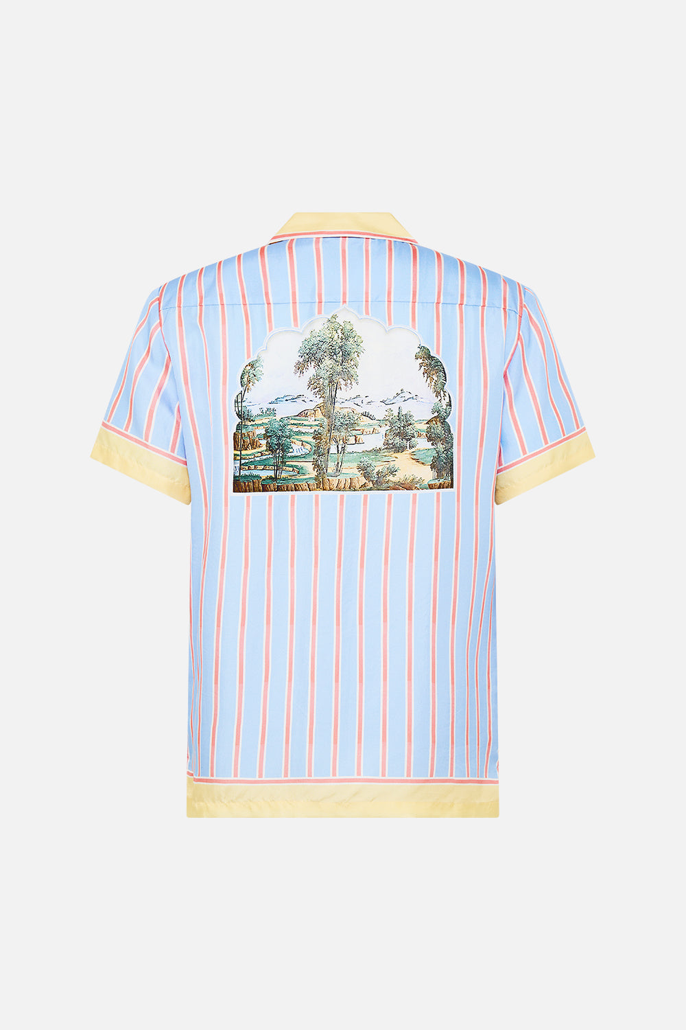 The CAMILLA short sleeve camp collared shirt from our print botanical ballads, back product view