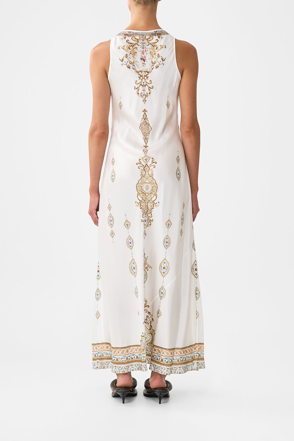 The CAMILLA bias cut tank dress from our print Ottoman dynasty