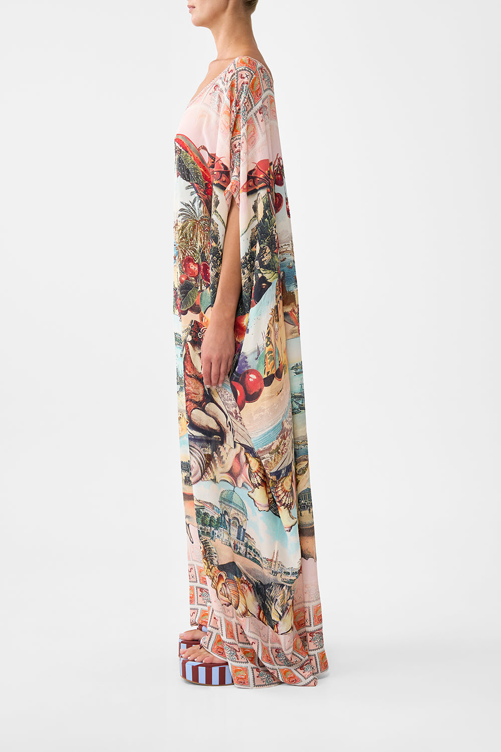 The CAMILLA round neck kaftan from our print notes from the road