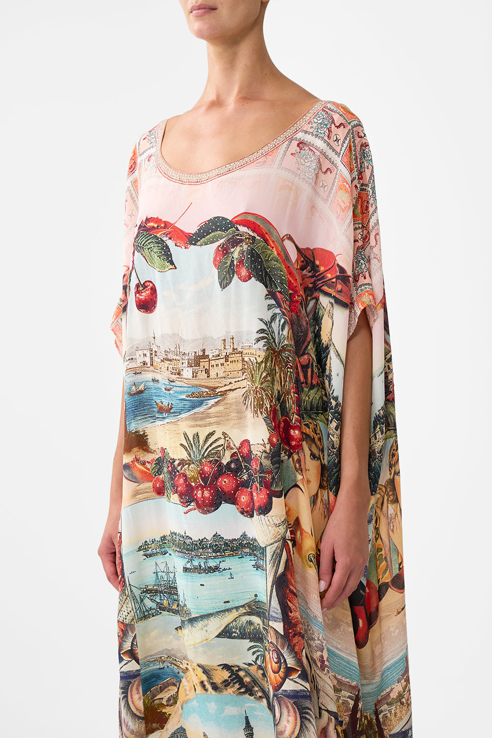The CAMILLA round neck kaftan from our print notes from the road