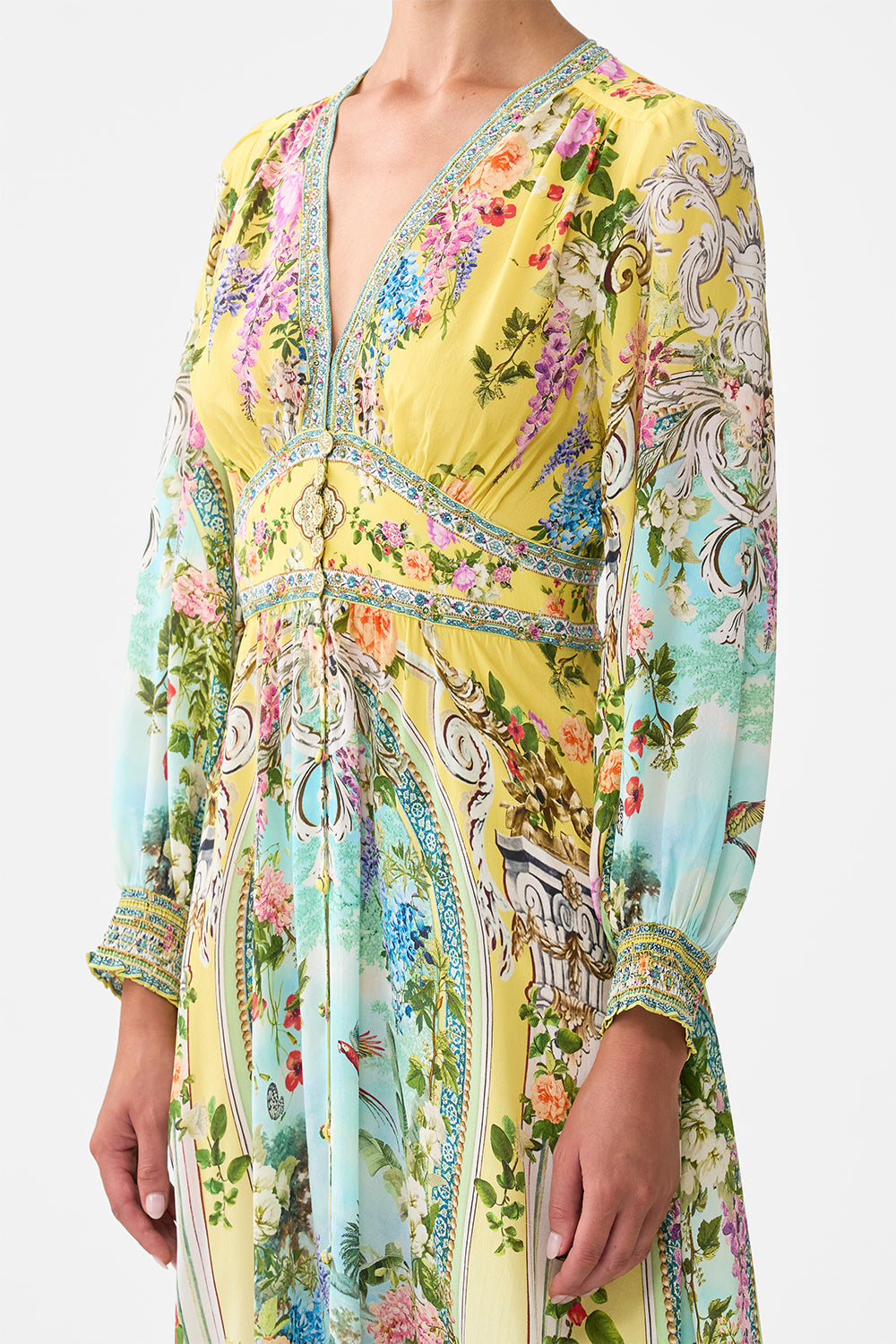 BUTTON DRESS WITH SHAPED WAISTBAND TALES OF TOPKAPI PALACE