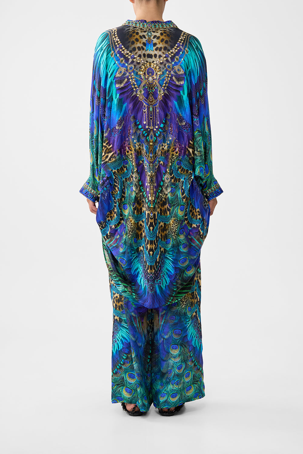 BUTTON UP TOP WITH DRAPED BACK COSMIC ZOOLOGY