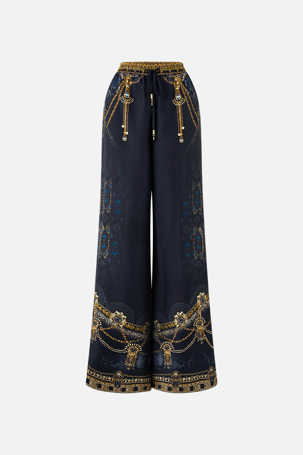 The CAMILLA lounge pant from our print song of the solstice, front product view