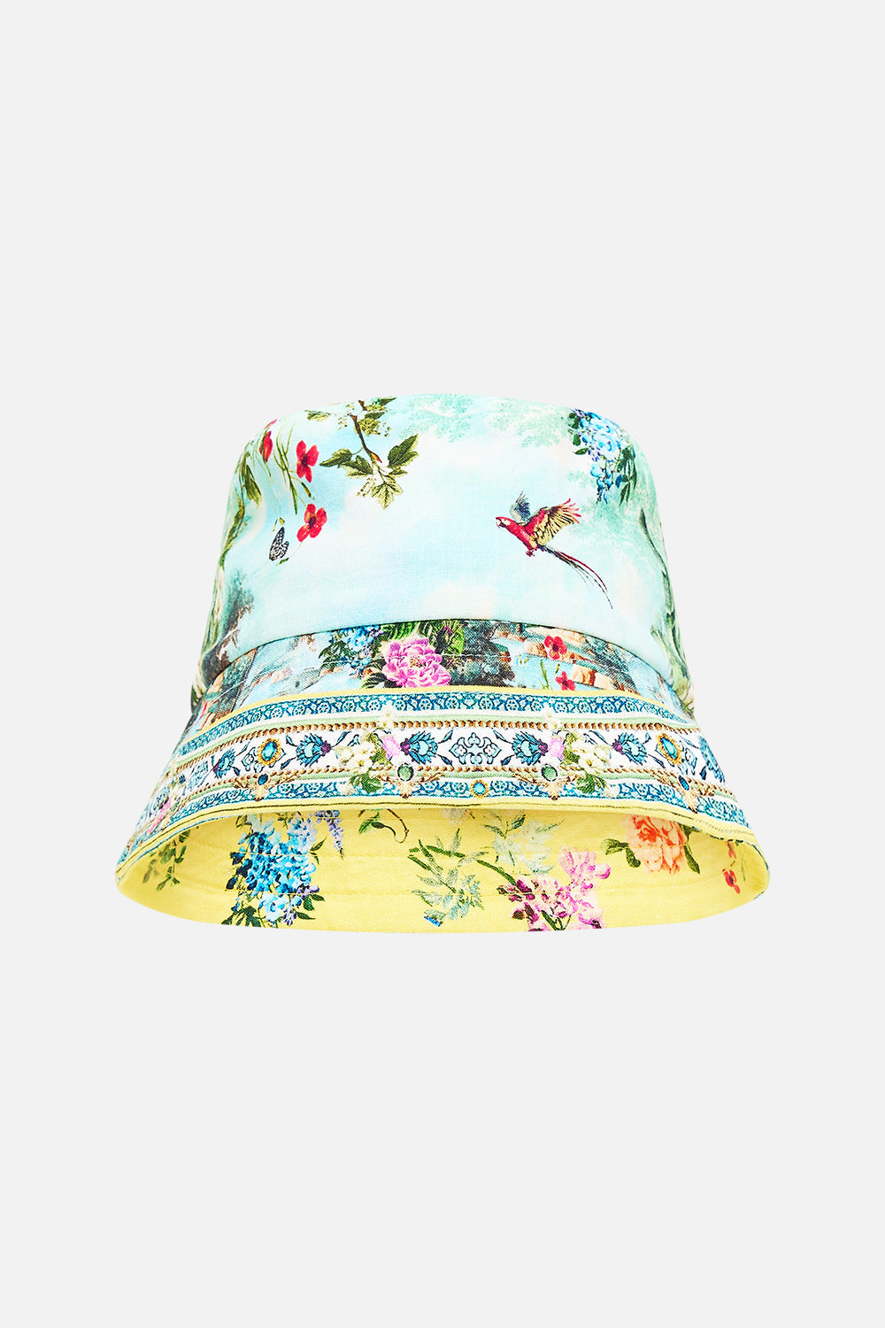 The CAMILLA kids reversible bucket hat from our print tales of Topkapi palace, front product view