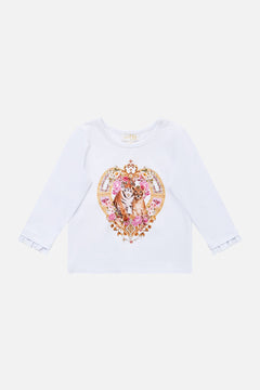 BABIES LONG SLEEVE TEE WITH FRILL CUFF TILED IN TIME