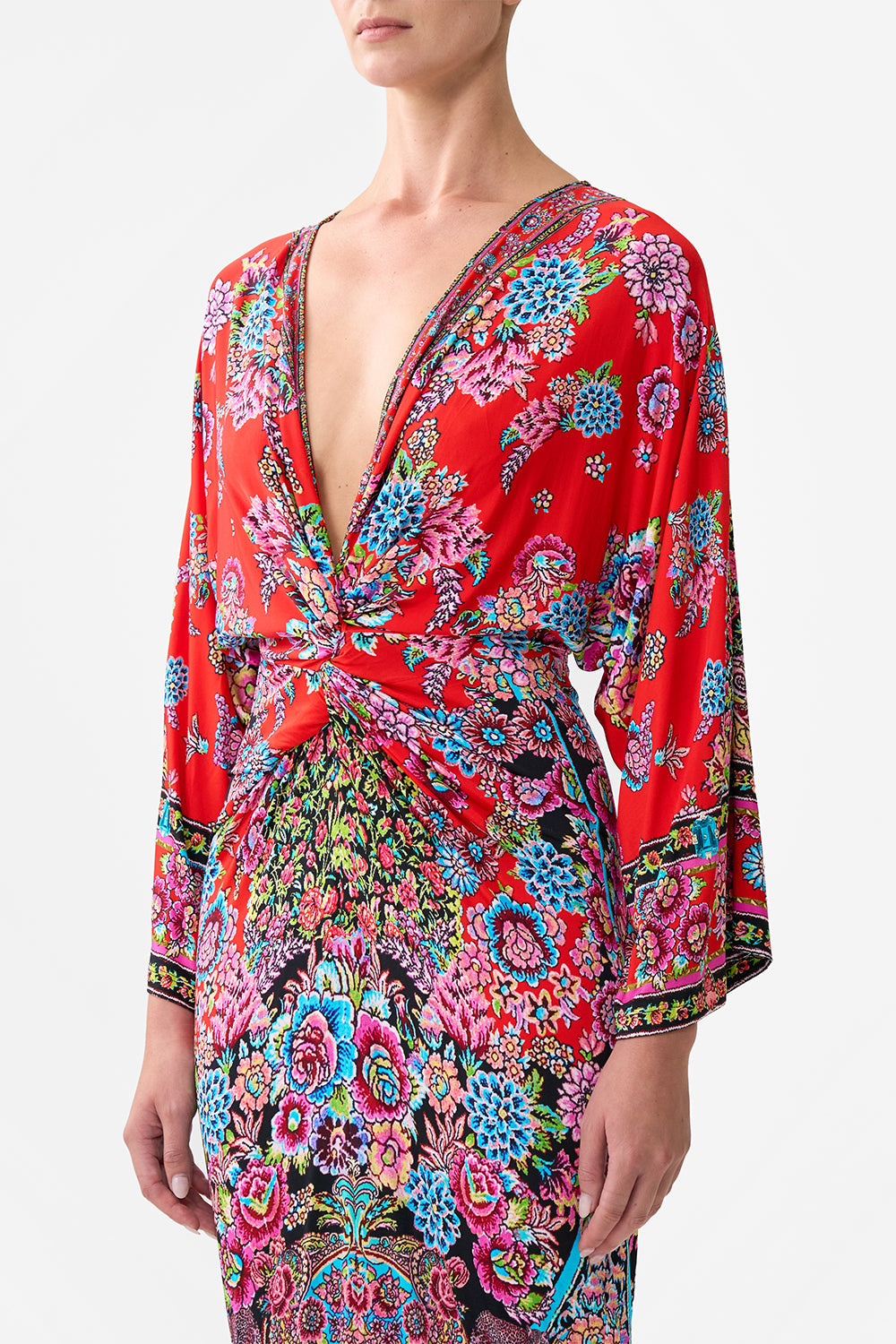 LONG SPLIT FRONT TWIST DRESS ARTISANS OF ANATOLIA