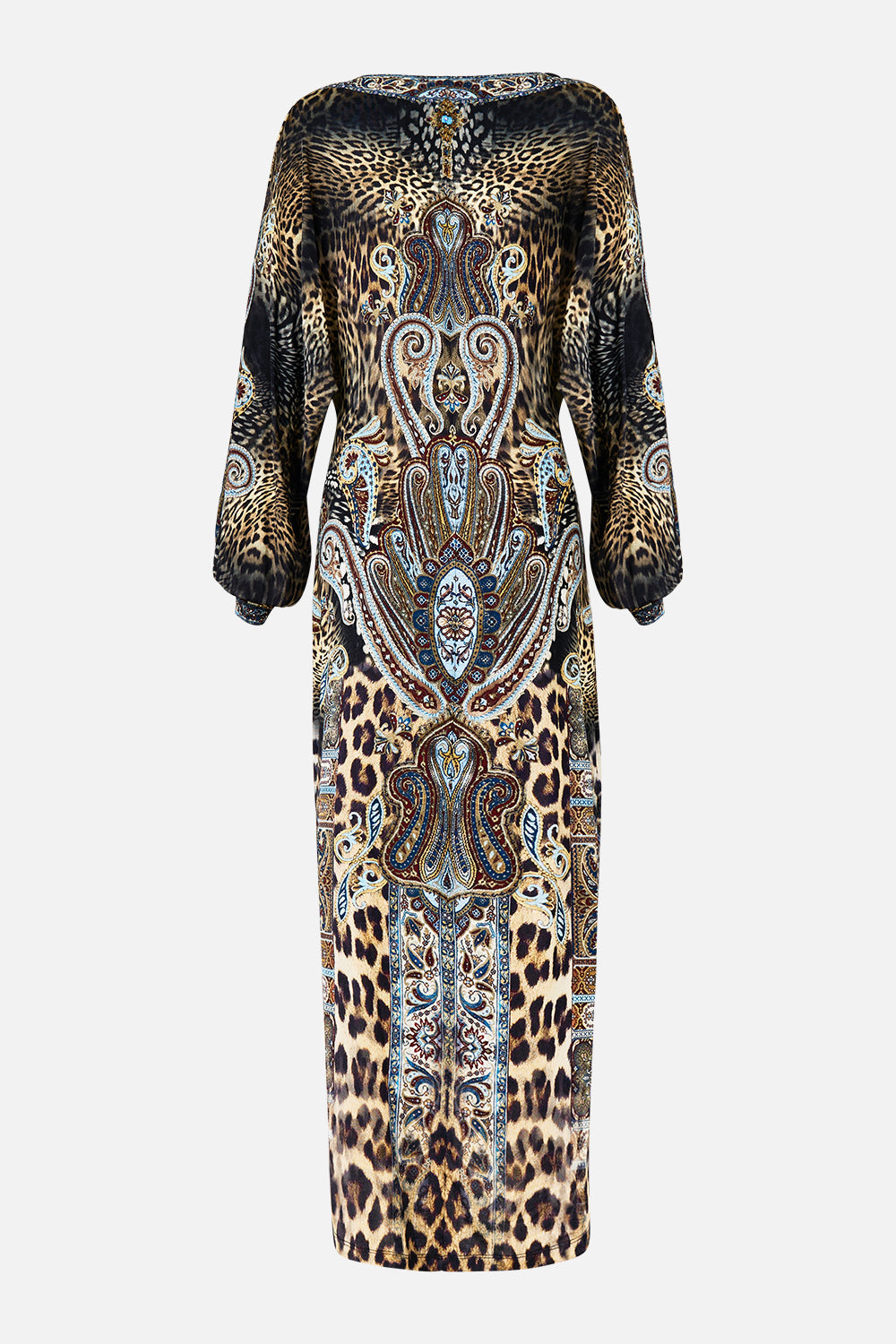 The CAMILLA TWIST FRONT DRESS ISTANBUL ANIMALIA in our  print.