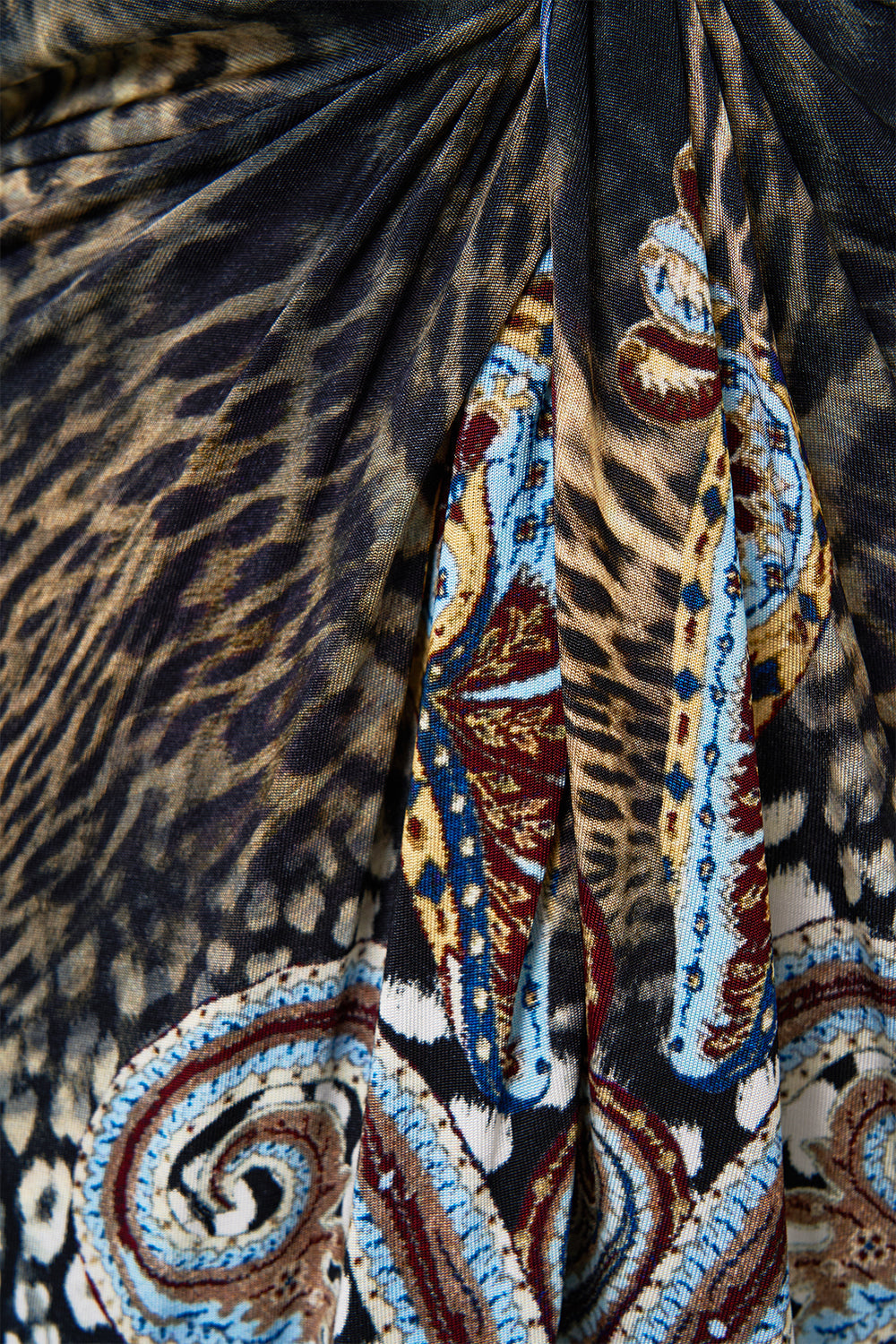 The CAMILLA TWIST FRONT DRESS ISTANBUL ANIMALIA in our  print.