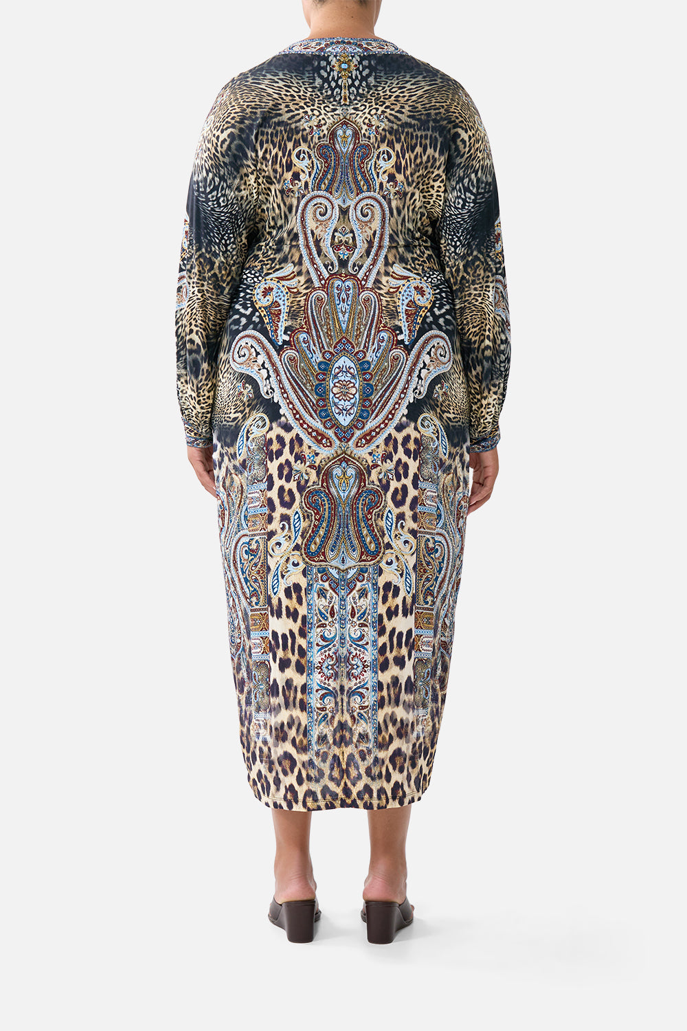 The CAMILLA TWIST FRONT DRESS ISTANBUL ANIMALIA in our  print.