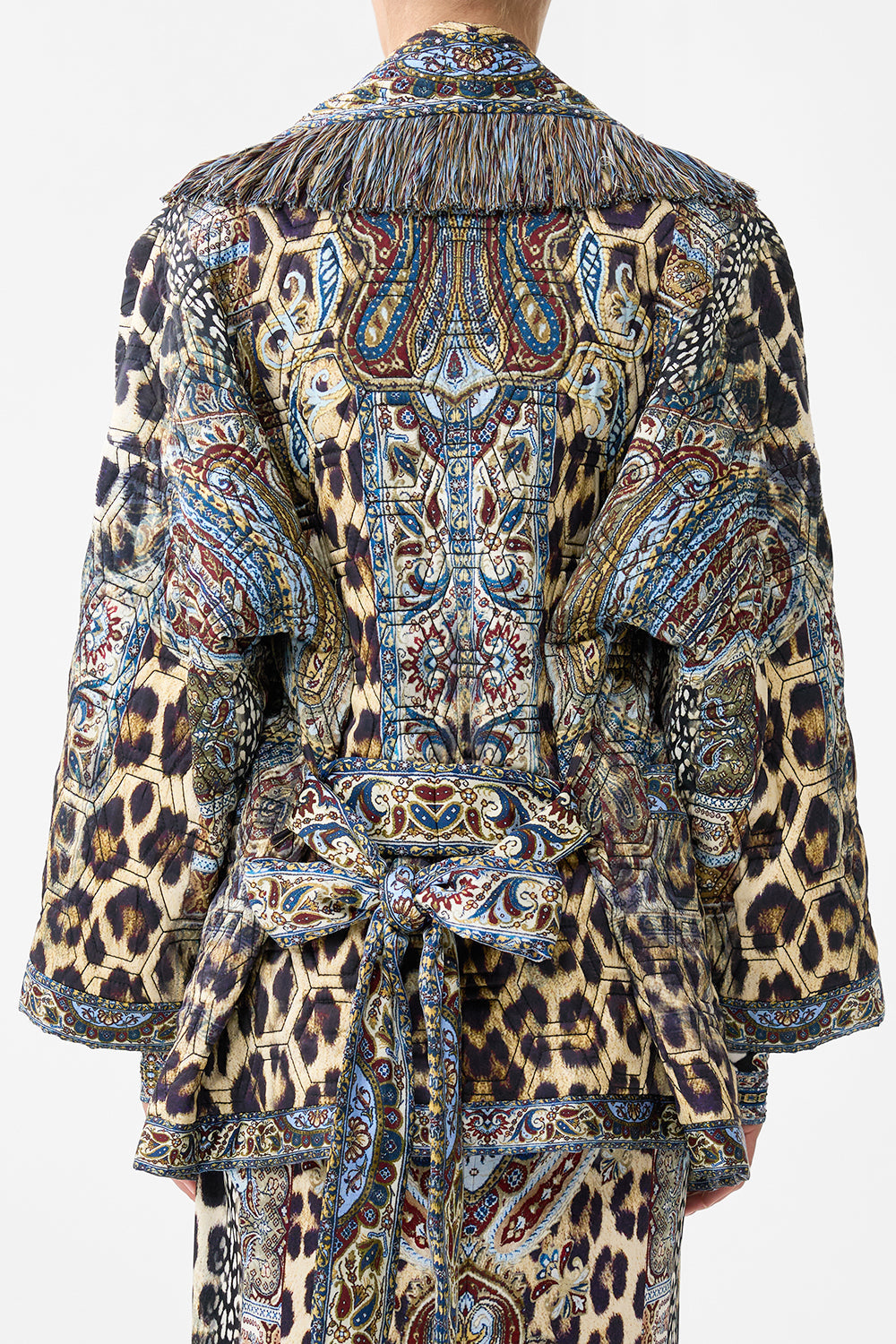 QUILTED ROLL COLLAR COAT ISTANBUL ANIMALIA