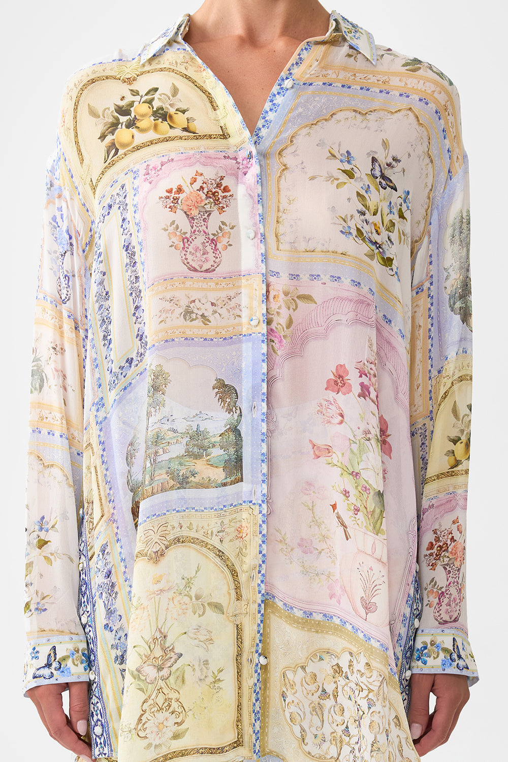 SHIRT TUNIC WITH SIDE BUTTONS BOTANICAL BALLADS