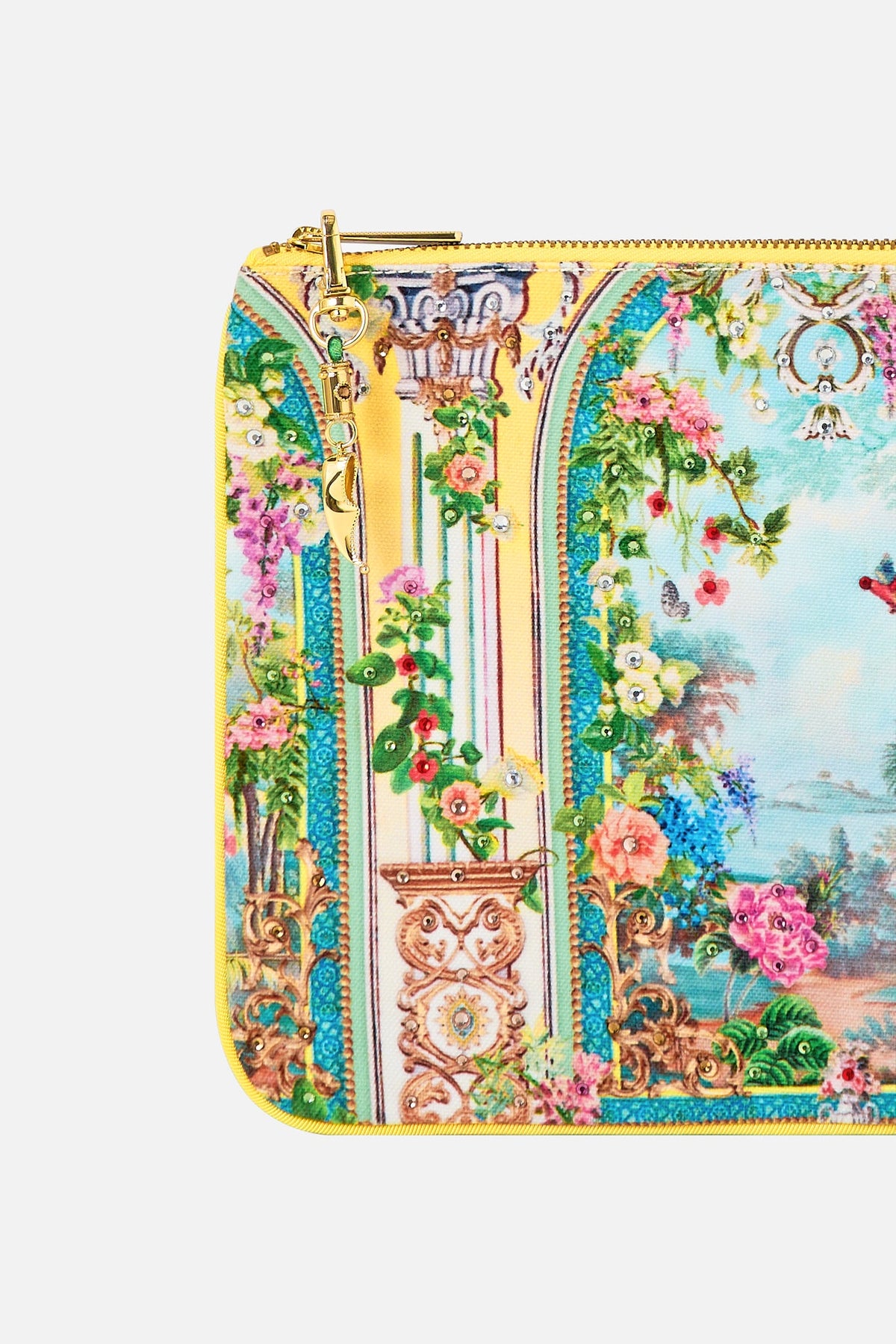 The CAMILLA small canvas clutch from our print tales of Topkapi palace