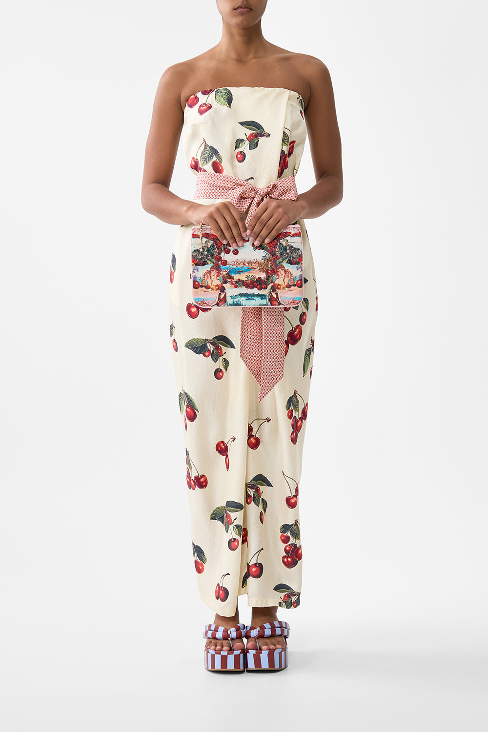 The CAMILLA small canvas clutch from our print notes from the road