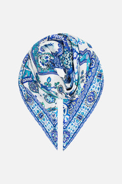 LARGE CRYSTALLED SILK SQUARE SCARF ISNIK LULLABY