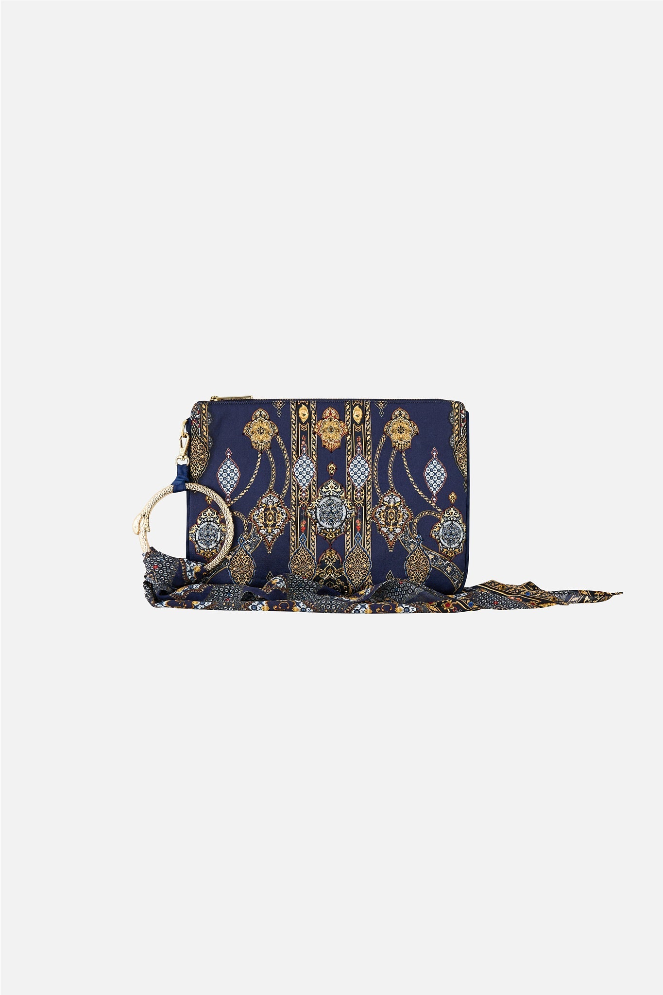 The CAMILLA RING SCARF CLUTCH THE IMPERIAL GATE in our THE IMPERIAL GATE print.