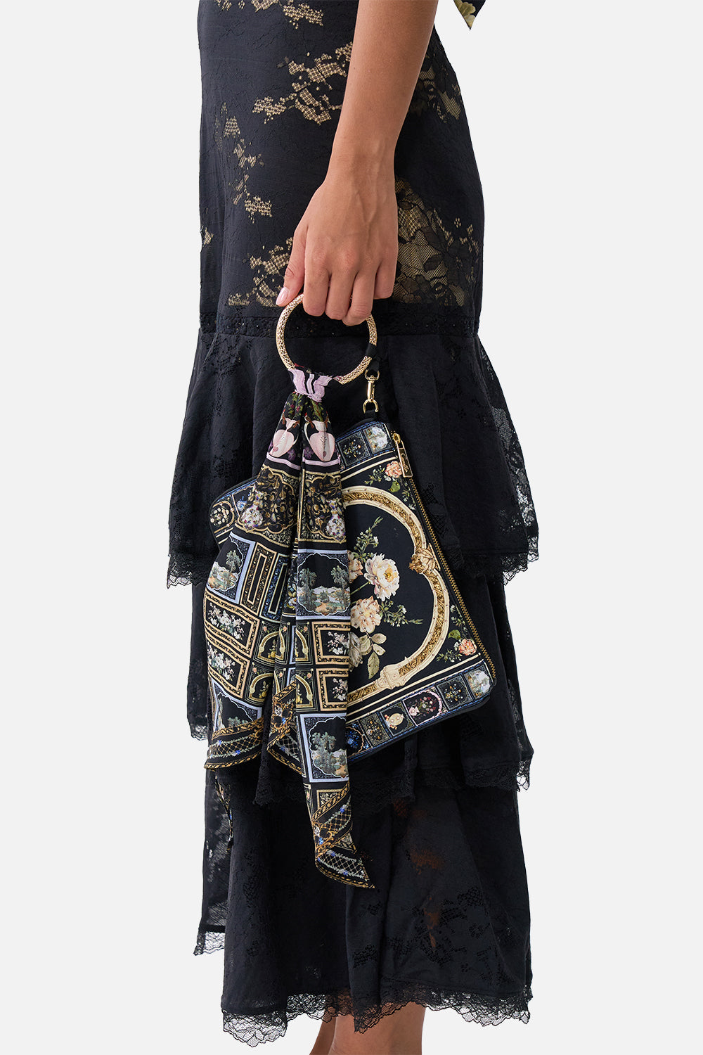 RING SCARF CLUTCH OTTOMAN ELEGANCE