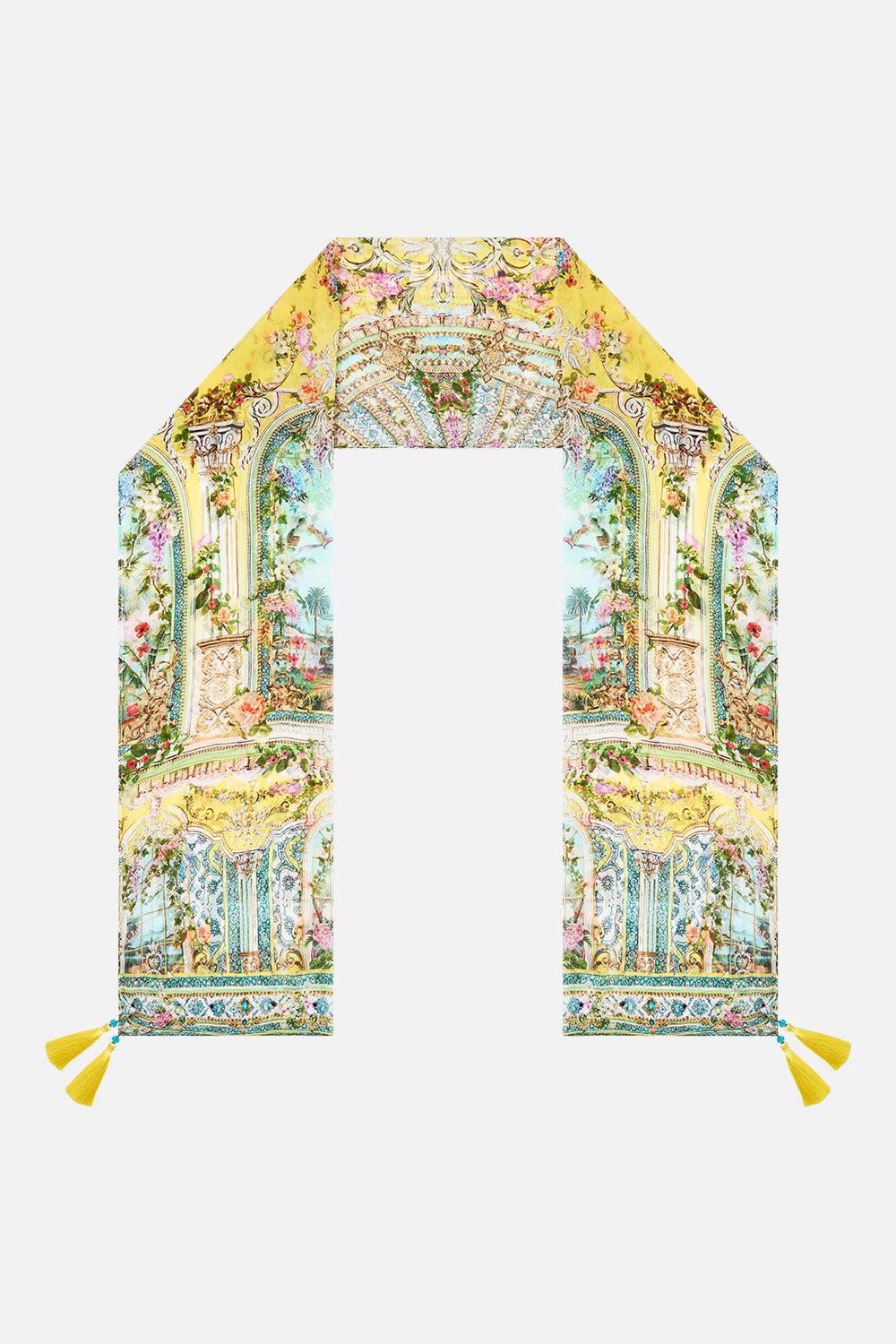 LONG SILK CRINKLE CHIFFON SCARF TALES OF TOPKAPI PALACE